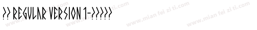 小愚 Regular Version 1字体转换